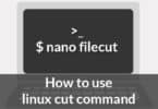 How to use linux cut command