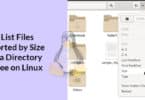 List Files Sorted by Size in a Directory Tree on Linux
