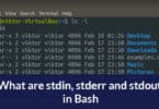 What are stdin, stderr and stdout in Bash