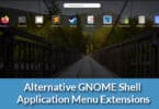 Alternative GNOME Shell Application Menu Extensions