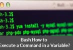 Bash How to Execute a Command in a Variable?