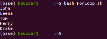 bash forloop2