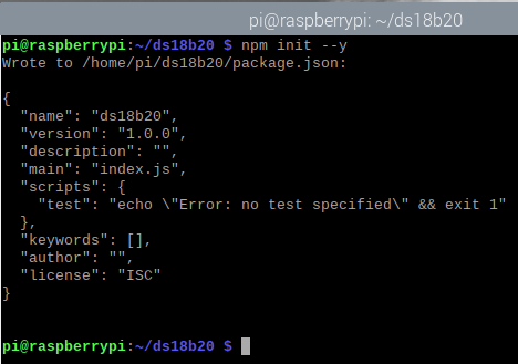 npm init --y