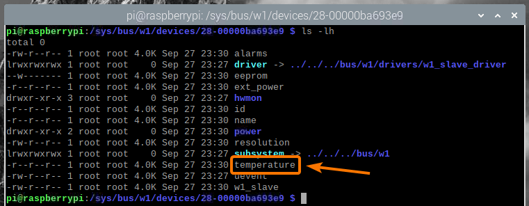 pi raspberry temperature file