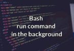 Bash run command in the background